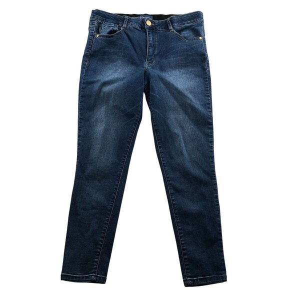 Democracy Women Jeans Size 12 Ab Solution Skinny Ankle Blue Denim Casual Classic - Picture 1 of 14